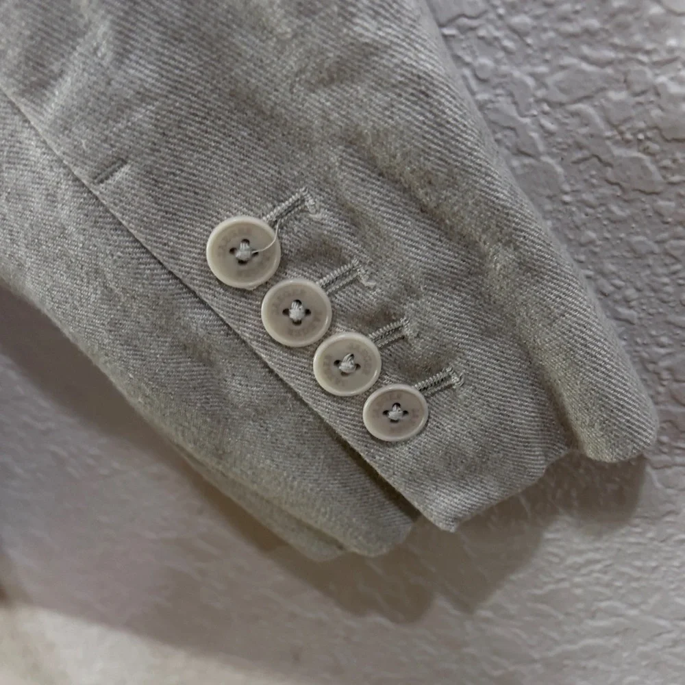 JAEGER Pure Linen ,Size 18,Women's ,Color Oatmeal,Blazer - Picture 9 of 17